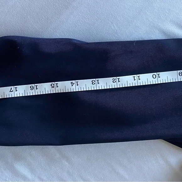 Vintage Linea Navy Blue Belted Women's Trench Coat Classic Chic - Picture 15 of 16